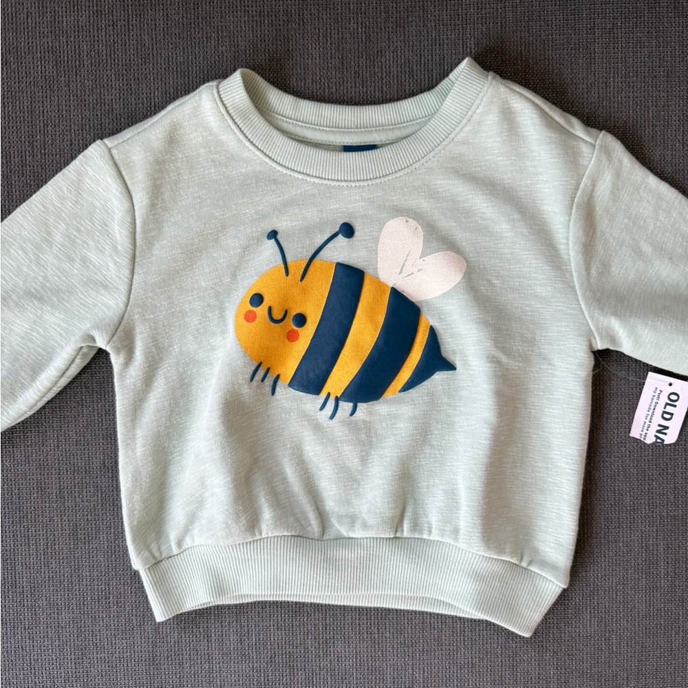 Old Navy Baby Mint Bee Sweatshirt